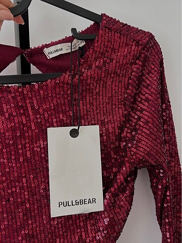 Pull and Bear Pull and Bear Işıltılı Payetli Mini Elbise
