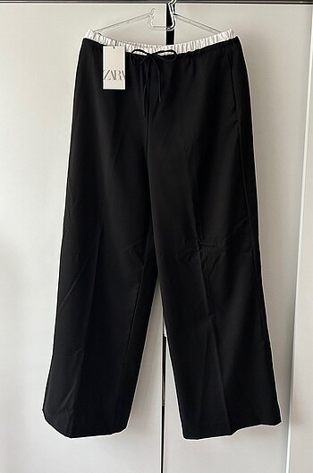 Zara Zara Çift Bel Boxer Detaylı Bol Pantolon