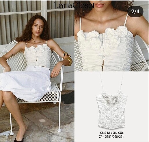 Zara çiçekli üst