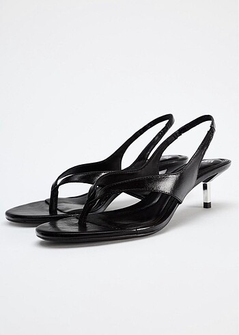 Zara Metalik Topuklu Sandalet