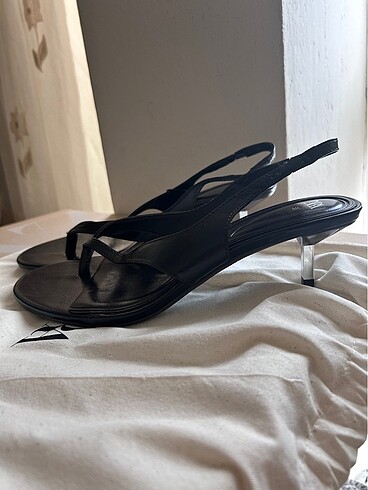 Zara Zara Metalik Topuklu Sandalet