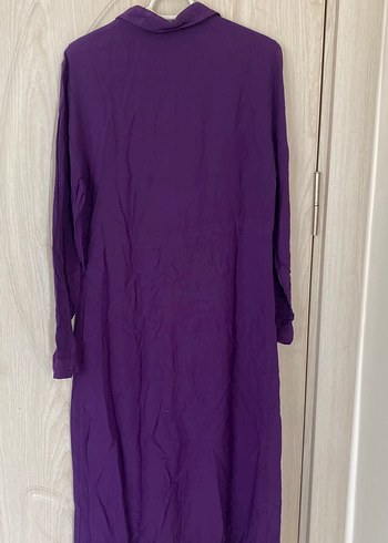 Mor Uzun Kollu Kadın Elbise - Görsel 4