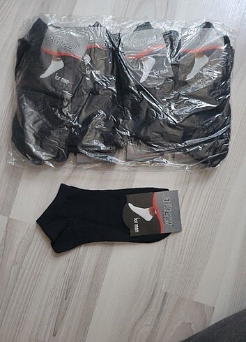 42 Beden Siyah Kısa Çorap 12li Adet