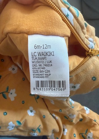 Sarı Çiçekli Bebek uyku Tulumu - Görsel 2