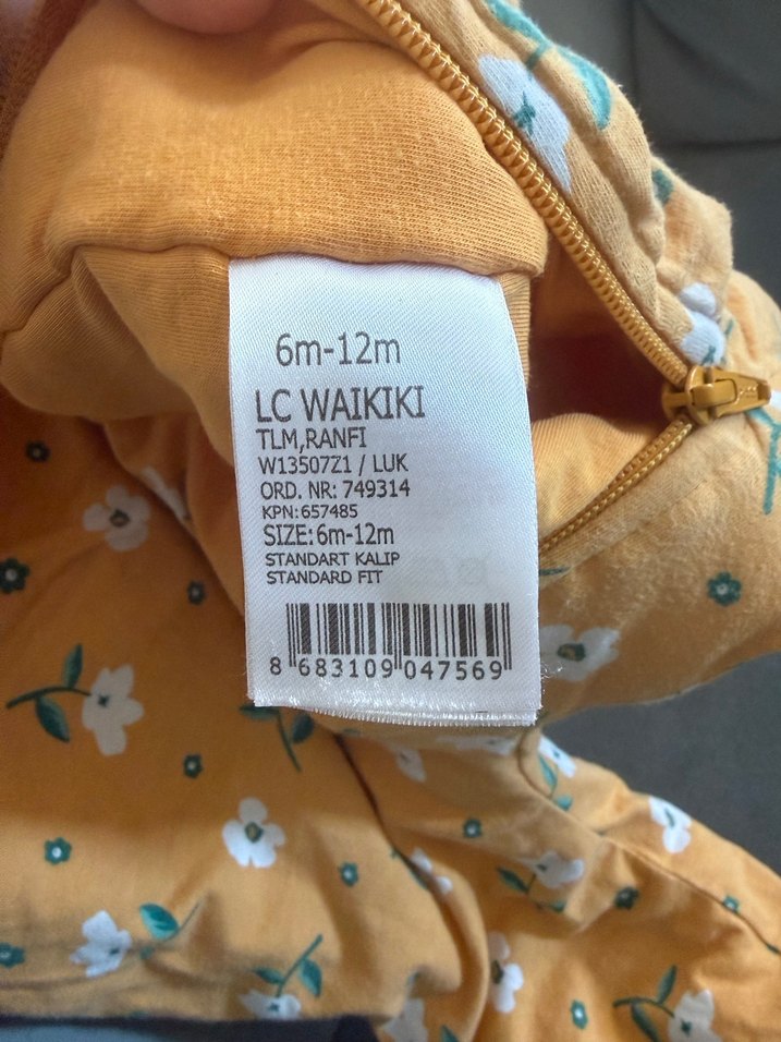 Sarı Çiçekli Bebek uyku Tulumu - Görsel 2