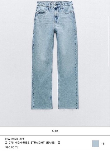 Zara düz paça Jean