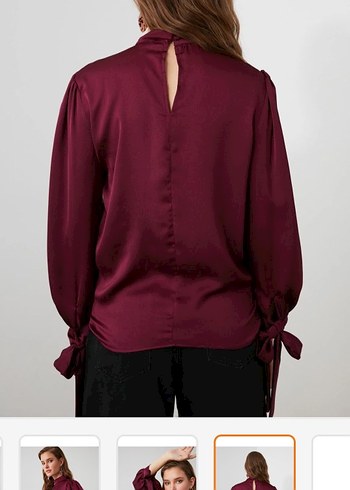 Trendyolmilla saten bluz - Görsel 3