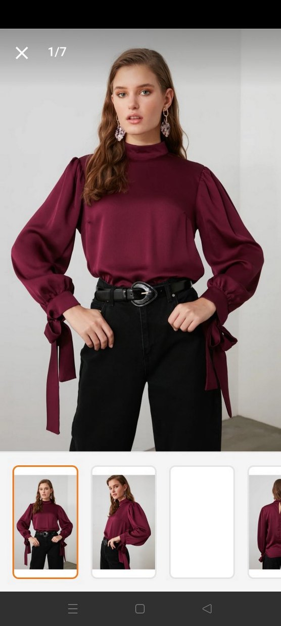 Trendyolmilla saten bluz - Görsel 2