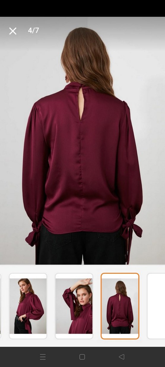 Trendyolmilla saten bluz - Görsel 3