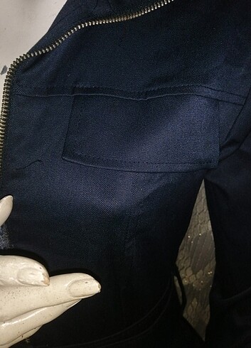 40 Beden lacivert Renk Gabardin trençkot