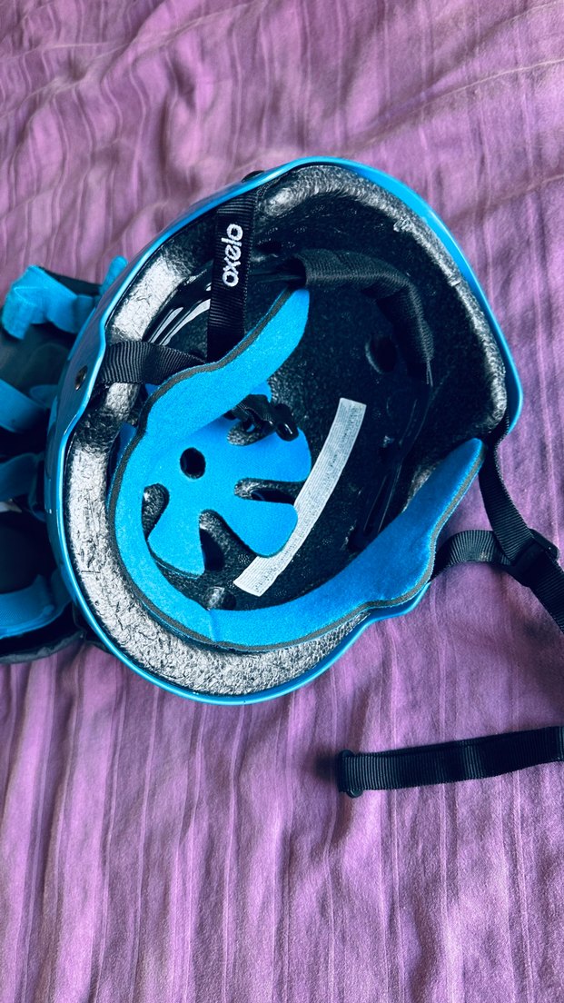 Mavi Çocuk Koruyucu Kask ve Dizlik Seti.. - Görsel 3