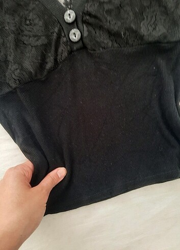 s Beden siyah Renk Lolita gothic siyah dantelli üst