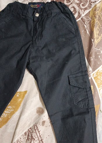 Diğer Erkek Çocuk Siyah Kamuflaj Kemerli Pantolon