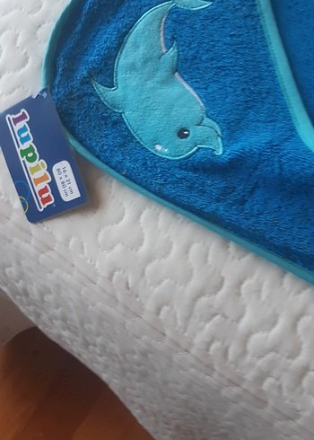 Mavi Baskılı Erkek Çocuk Bornoz ve Havlu Seti - Görsel 12