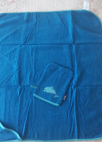 Mavi Baskılı Erkek Çocuk Bornoz ve Havlu Seti - Görsel 10