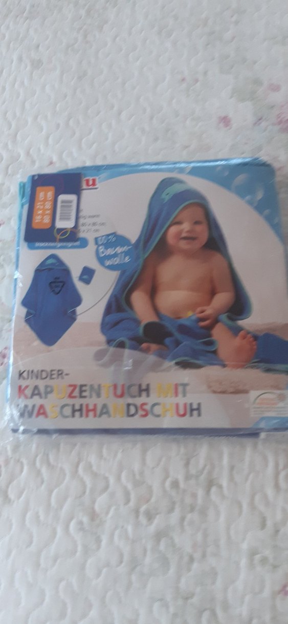 Mavi Baskılı Erkek Çocuk Bornoz ve Havlu Seti - Görsel 2