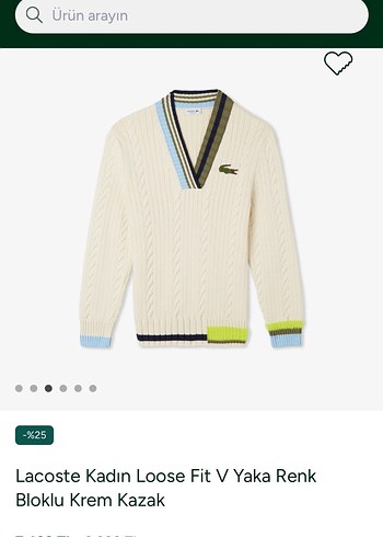 Lacoste orijinal kadın v yaka triko
