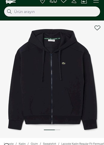 Lacoste Lacoste orijinal fermuarlı kadın Sweatshirt