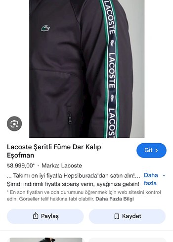m Beden lacivert Renk Lacoste orijinal erkek eşofman takımı