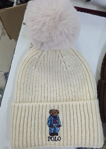  Beden Polo Ralph Lauren Krem Kadın Yün Bere