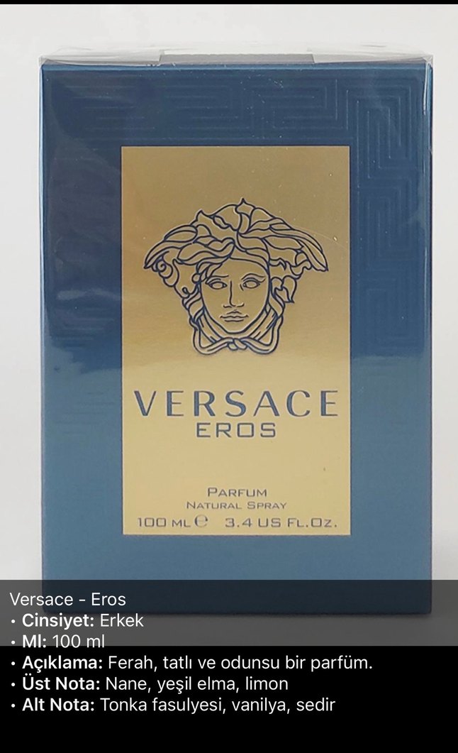Versace Eros Erkek Parfüm 100 ml - Görsel 2