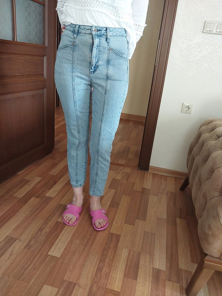 oxxo marka Rahat Kesim Kadın Kot Pantolon - Görsel 5