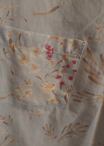 COLIY'S Bej Baskılı Pamuklu Gömlek - Görsel 4