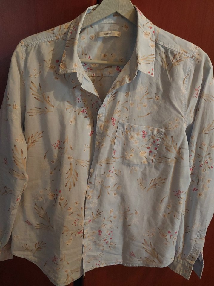 COLIY'S Bej Baskılı Pamuklu Gömlek - Görsel 3