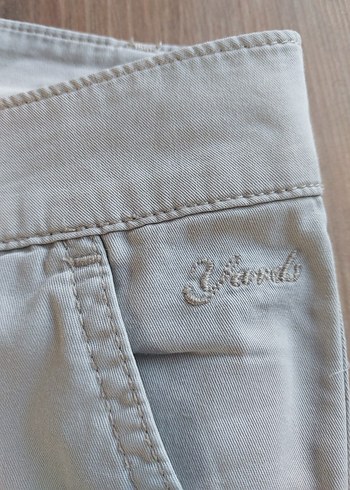 Bej Normal Boy Kadın Pamuk Pantolon - Görsel 5