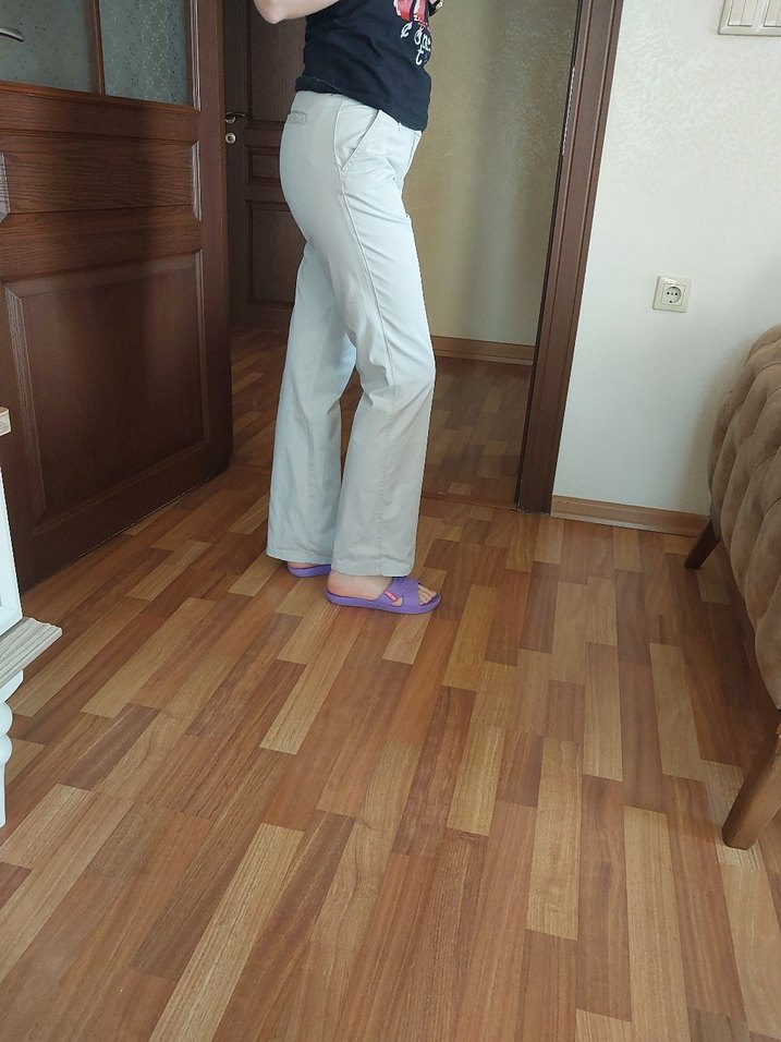 Bej Normal Boy Kadın Pamuk Pantolon - Görsel 3