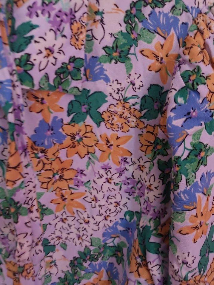 Çiçek Desenli Uzun Bohem Elbise - Görsel 3