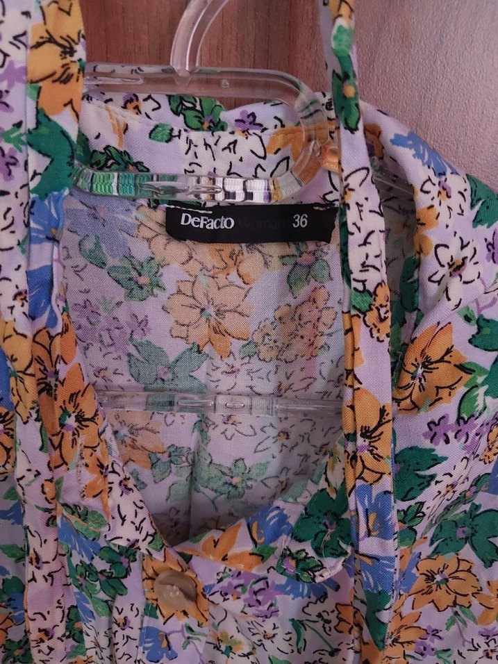 Çiçek Desenli Uzun Bohem Elbise - Görsel 2