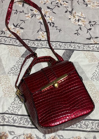 Burgundy Deri Kadın Çanta - Görsel 2