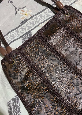 Vintage Deri İşlemeli Bohem Kadın Çantası - Görsel 3