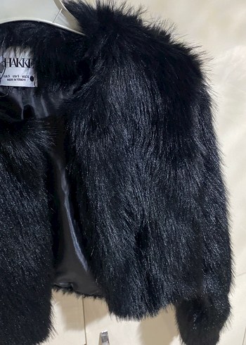 Siyah Kürklü Kadın Midi Mont - Görsel 3