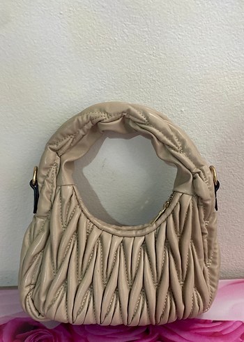 Miu miu Bej Fırfırlı Nakışlı Kadın Çanta - Görsel 2