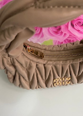 Miu miu Bej Fırfırlı Nakışlı Kadın Çanta - Görsel 3