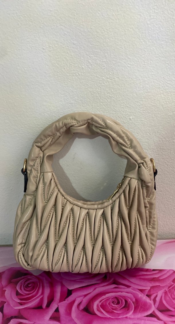 Miu miu Bej Fırfırlı Nakışlı Kadın Çanta - Görsel 2