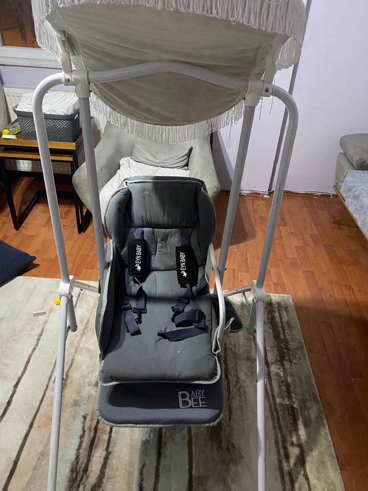 Gri Bebek Mama Sandalyesi - Görsel 2