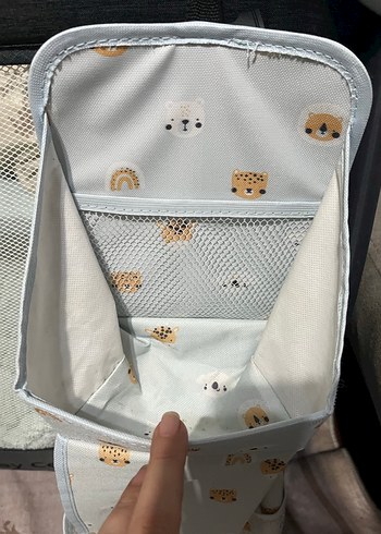 Gri Leopar Desenli Bebek Çantası - Görsel 3