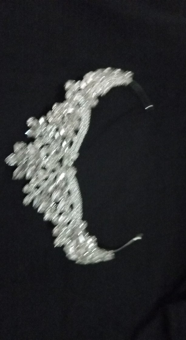 Beyaz Parlak Taşlı Klasik Gelin Tacı - Görsel 4