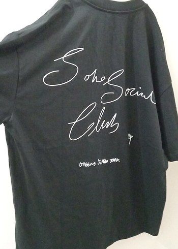 Siyah Erkek Oversize Pamuklu Tişört - Görsel 5