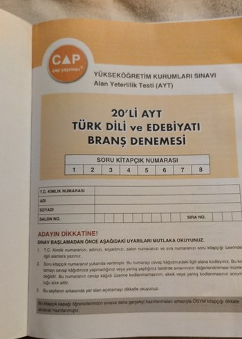 Beden AYT Türk Dili ve Edebiyatı 20 Deneme Kitabı