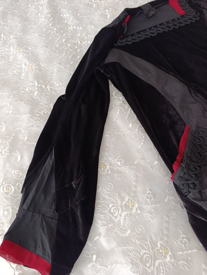 Siyah Gotik Uzun Kollu Hamile Tunik - Görsel 3