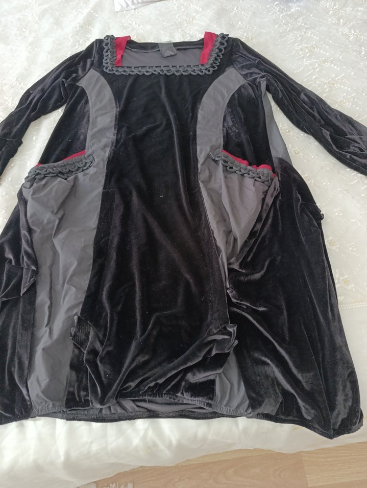 Siyah Gotik Uzun Kollu Hamile Tunik - Görsel 2