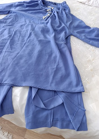 Mavi İşlemeli Düğmeli Hamile Bluzu - Görsel 6