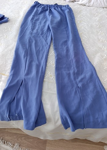 Mavi İşlemeli Düğmeli Hamile Bluzu - Görsel 13