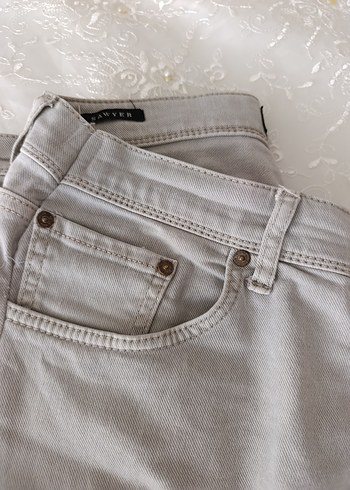 Gri Erkek Keten Normal Kesim Pantolon - Görsel 8