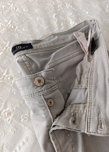 Gri Erkek Keten Normal Kesim Pantolon - Görsel 5