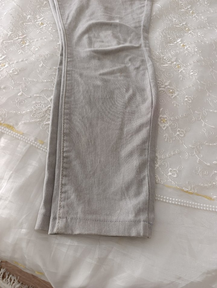 Gri Erkek Keten Normal Kesim Pantolon - Görsel 4